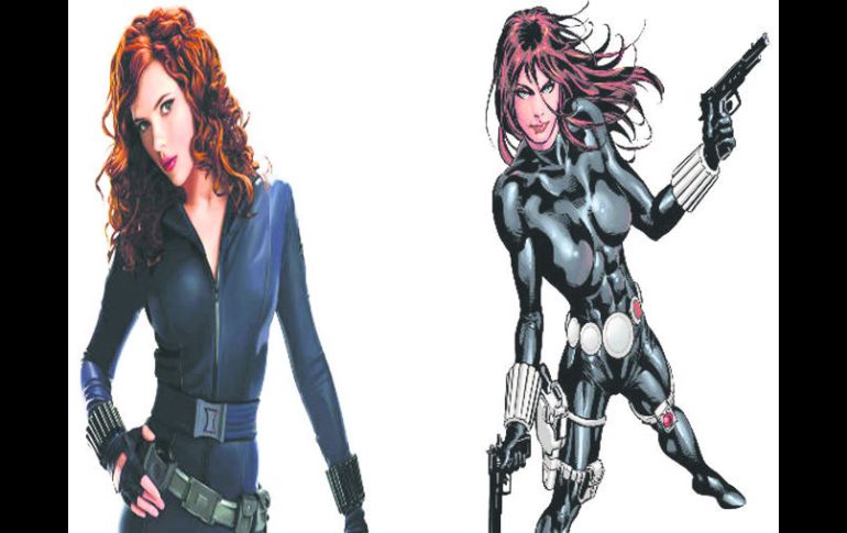 'Viuda negra', rol femenino de 'Los Vengadores' encarnado por Scarlett Johansson. ESPECIAL /