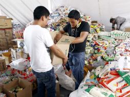 Los alimentos y artículos de higiene serán entregadas a la Cruz Roja para su distribución. NTX / ARCHIVO