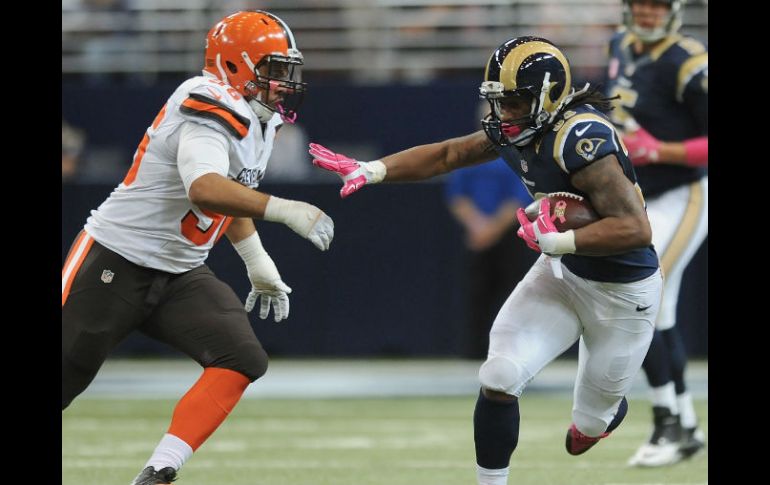 Gurley anotó en acarreos de una y 16 yardas. AFP / M. Thomas