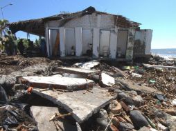 En el estado de Colima, la playa Paraíso prácticamente desapareció tras el paso del huracán. NTX / ARCHIVO