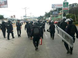 Cientos de policías inician el blindaje de las instalaciones del órgano Legislativo, así como del palacio de gobierno. SUN / ARCHIVO