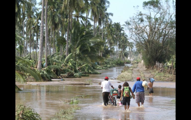 El huracán 'Patricia' provocó daños en viviendas de la Costa de Jalisco. EFE / U. Ruiz