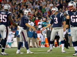 Stephen Gostkowski rompió la marca de la franquicia al acertar desde las yardas 52 y 36 para registrar 26 seguidos. AFP / J. Rogash