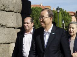 Ban Ki-moon pide a los líderes y al pueblo catalán que se comprometan en el dialogo antes de las elecciones legislativas en España. EFE / A. Martin