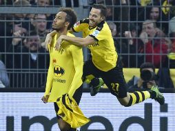 Aubameyang marcó otro tanto y demostró que es el mejor hombre del BVB. AP / M. Meissner