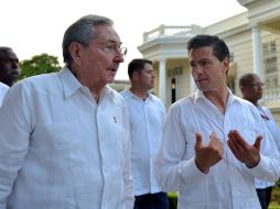 Este sábado culminó la visita de Estado de Raúl Castro a México. AFP /