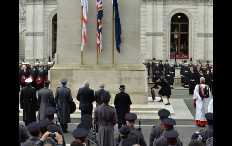 Las ceremonias del también llamado Domingo de la Amapola se llevaron a cabo en ciudades y localidades de Reino Unido. EFE /