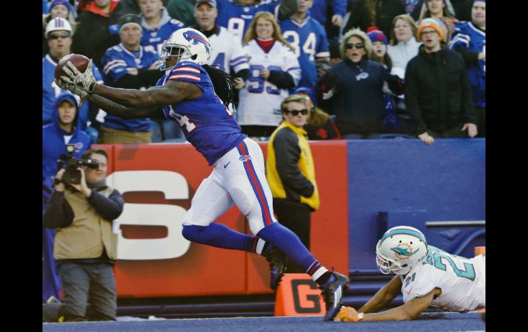 Sammy Watkins aportó un touchdown y 168 yardas mediante sus recepciones. AP / B. Wippert