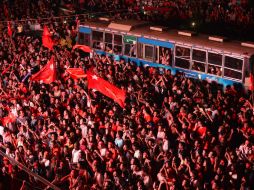 Seguidores de la LND festejaron el triunfo en estas elecciones. AFP / R. Gacad