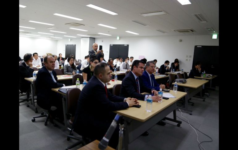 Aristóteles ha sostenido varios encuentros con empresarios en su gira por Japón. ESPECIAL / Gobierno de Jalisco