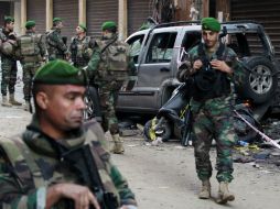 El ejército libanés resguarda el lugar donde ocurrieron las explosiones. AP / B. Hussein