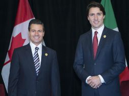 Enrique Peña Nieto y Justin Trudeau emprenderán una nueva ruta para ampliar el mercado bilateral entre los dos países. NTX /