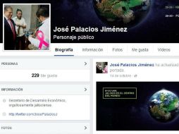 Los sitios oficiales son “Jose Palacios” y una fan page de título “José Palacios Jiménez. FACEBOOK / José Palacios Jiménez