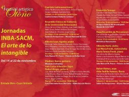 El Cuarto Festival Artístico de Otoño se desarrolla desde el pasado 22 de octubre y continuará hasta el 10 de diciembre. TWITTER / @bellasartesinba