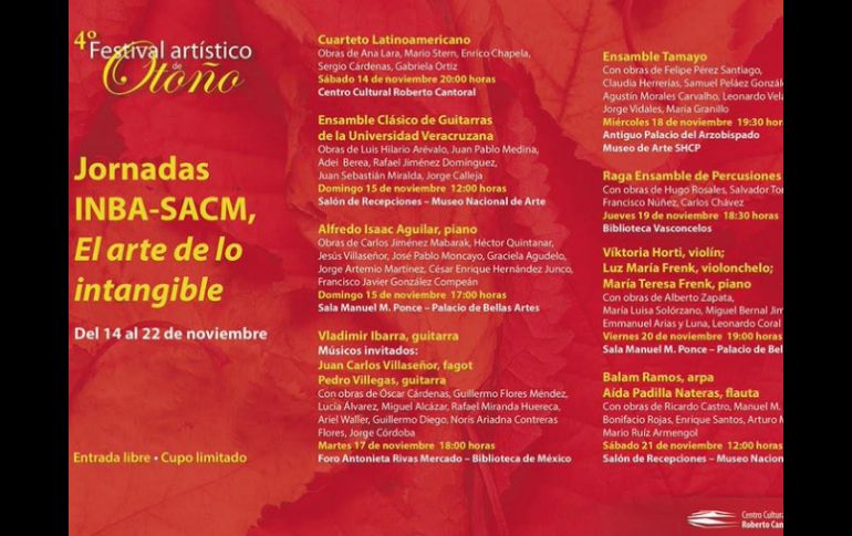 El Cuarto Festival Artístico de Otoño se desarrolla desde el pasado 22 de octubre y continuará hasta el 10 de diciembre. TWITTER / @bellasartesinba