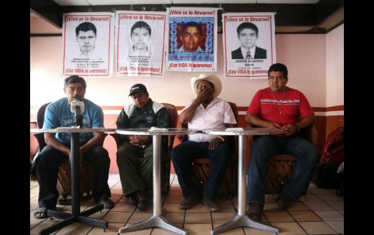 Padres de los normalistas estuvieron en Guadalajara para buscar apoyo en su lucha por encontrar a sus hijos. EL INFORMADOR / M. Vargas