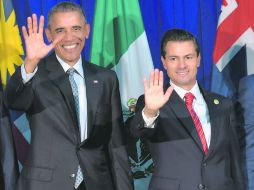 Barack Obama y Enrique Peña Nieto forman parte de los líderes que participan en el Foro de Cooperación Económica Asia Pacífico. NTX /