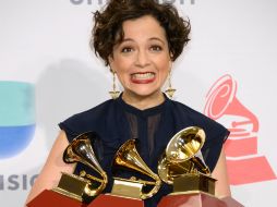 Natalia Lafourcade fue una de las grandes ganadoras de la noche de la música latina. AP / A. Powers