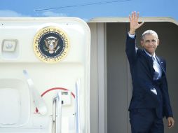 El presidente estadounidense, Barack Obama, a su partida de Manila; su próxima parada será Malasia. AP / W. Santana