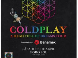 Ocesa ha dado a conocer el cartel oficial del show de Coldplay en México. FACEBOOK / Warner México