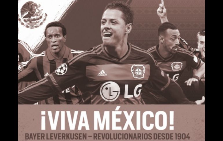 Así celebra el Bayer Leverkusen el 105 aniversario de la Revolución Mexicana. TWITTER / @bayer04_es