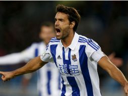 Xabi Prieto fue el autor del segundo gol que le dio el triunfo a la Real Sociedad. EFE / J. Herrero