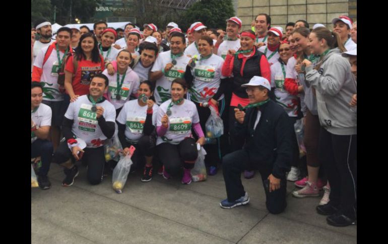 Se desarrolló con meta frente al edificio de la SSa. TWITTER / @SSalud_mx