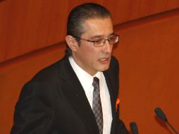 Alejandro Gómez Sánchez durante su participación en el Senado. SUN / A. Salinas