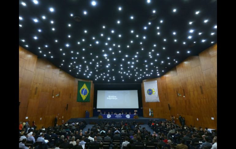 El ministerio de justicia de Brasil organizó una conferencia de prensa. EFE / A. Lacerda