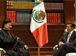 El Patriarca reiteró a Peña Nieto el aprecio de los libaneses por el País y reconoció su liderazgo. NTX /