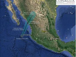 Se espera que a las tres de la tarde 'Sandra' llegue a San Blas, Nayarit, como huracán categoría uno. TWITTER / @conagua_clima