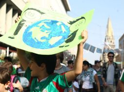 La marcha partió de Plaza Universidad y culminó en la Glorieta Minerva con un mitin. EL INFORMADOR / R. Tamayo