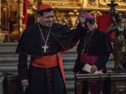 Norberto Rivera expresó en la misa dominical su alegría y gratitud por la próxima llegada del Papa. SUN / ARCHIVO