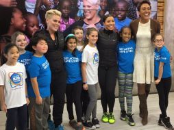 Pink es ahora la vocera nacional de la UNICEF Kid Power Band, una banda que promueve el ejercicio a través de una app interactiva. TWITTER / @JeanetteJenkins