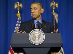 Barack Obama habló en su participación en la cumbre climática de París. AP / E. Vucci