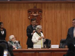 Poniatowska recibió el doctor Honoris Causa por parte de la Universidad de Guadalajara. EL INFORMADOR / F. Atilano