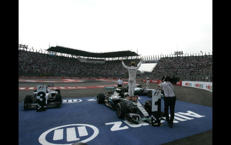 La joya del autódromo mexicano fue el Foro Sol, que fue el escenario de la premiación final. SUN / ARCHIVO