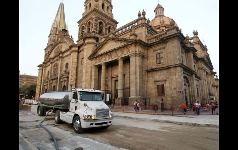 La estación Catedral ya cuenta con los muros guía. EL INFORMADOR / ARCHIVO