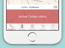 La aplicación también avisa a los hospitales cercanos para atender la emergencia. ESPECIAL / corazoninfarto.mx