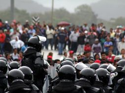 Alrededor de tres mil 300 manifestantes bloqueaban la circulación de la carretera Tuxtla Gutiérrez–Ocozocoautla. NTX / R. de Jesús