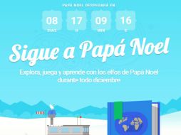 Se puede observar la cuenta regresiva que marca el tiempo faltante para el despegue del trineo de Santa. ESPECIAL / google.com