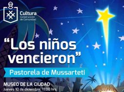 En el Museo de Paleontología el sábado 19 de diciembre estará la pastorela 'Los niños vencieron'. TWITTER / @culturagdl