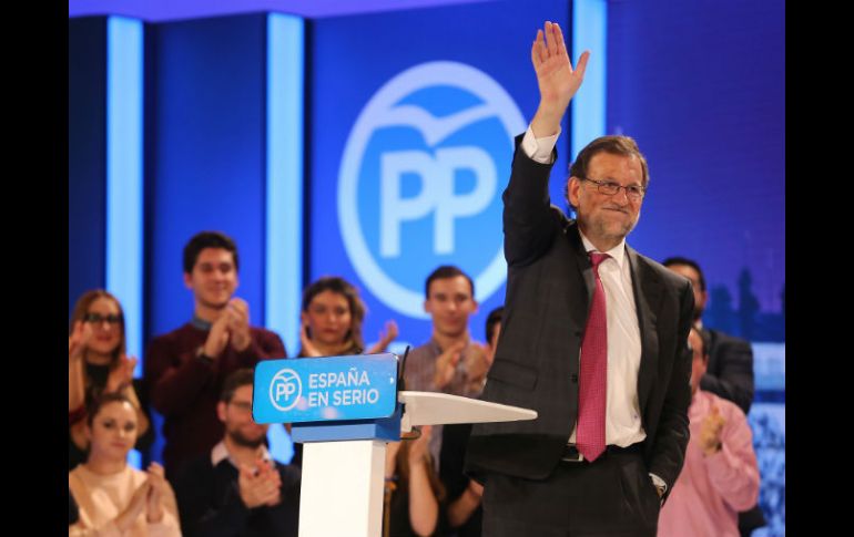 Mariano Rajoy, el actual presidente español del Partido Popular aspira a reelegirse y pidió impedir que la izquierda arribe al poder. AFP / C. Manso