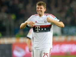 Thomas Müller marca un penalti a los 40 minutos para dar el triunfo a su equipo, tras la mano del defensa Christian Schulz. AFP / N. Treblin