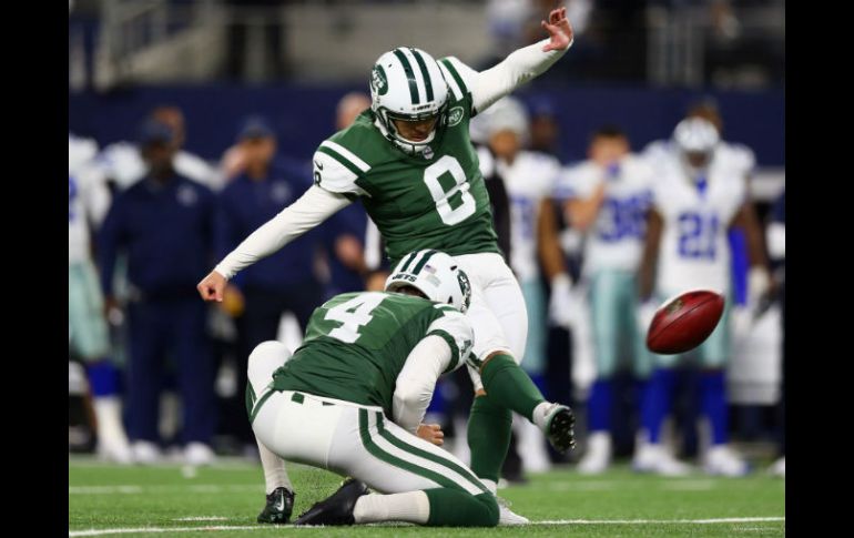 Randy Bullock (#8) se encargó de poner el marcador 19-16, a favor de los neyorquinos. AFP / R. Martínez