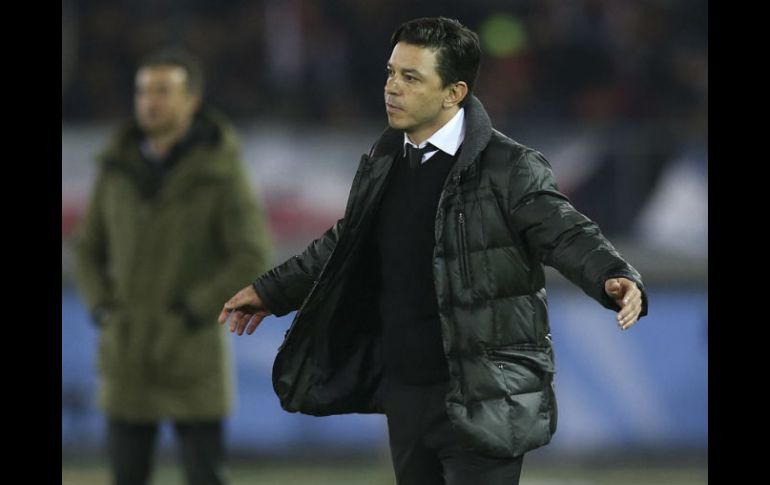 El entrenador de River Plate, Marcelo Gallardo, dijo que su equipo nada pudo hacer frente al Barcelona. EFE / K. Mayama