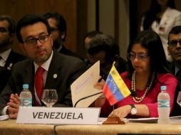 Nicolás Maduro no asistió a la cumbre de líderes, en su representación está la canciller Delcy Rodríguez. EFE / A. Cristaldo