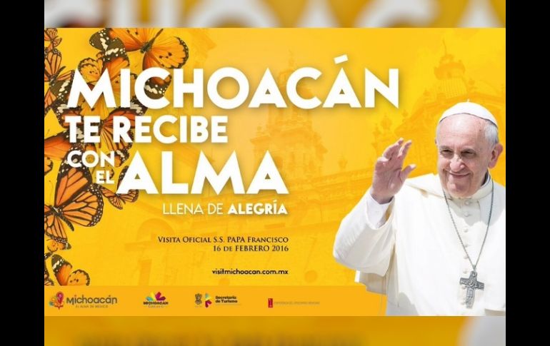 El Papa Francisco visitará el estado el próximo 16 de febrero de 2016. TWITTER / @turismo_mich