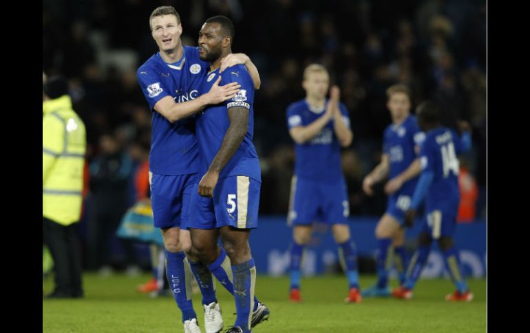 El Leicester pareció contentarse con un punto que le permite acabar como líder. AFP / A. Dennis