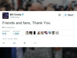 El actor fue acusado por Andrea Constand en relación a hechos ocurridos en 2004. TWITTER / @BillCosby